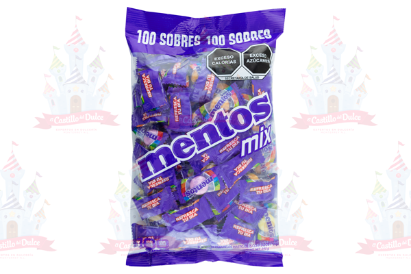 MENTOS MIX FRUTAS 30/100 PZAS