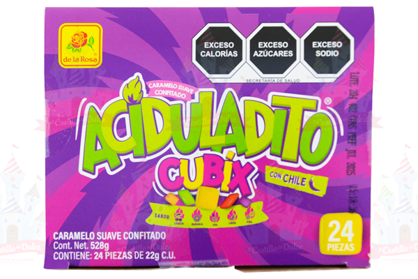 CARAMELO SUAVE ACIDULADITO CUBIX 16/24 PZS. LA ROSA-