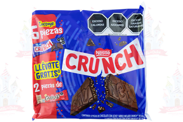 CRUNCH + 2 PZ. CARLOS V GRATIS 12/8 PZS.  NESTLE