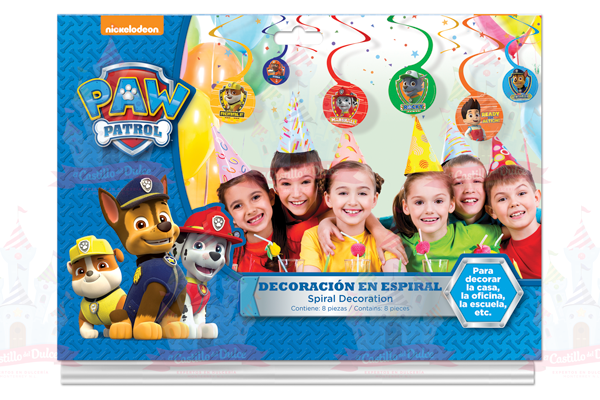 ADORNO ESPIRAL PAW PATROL 6/1 PZA GRANMAR