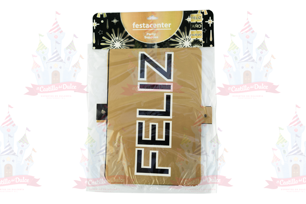 BANNER VERTICAL NY GOLD FIREWORKS 25/1 PZS. FESTACENTER