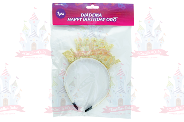 DIADEMA HAPPY BIRTHDAY ORO 6/1 PZ. GRANMARK