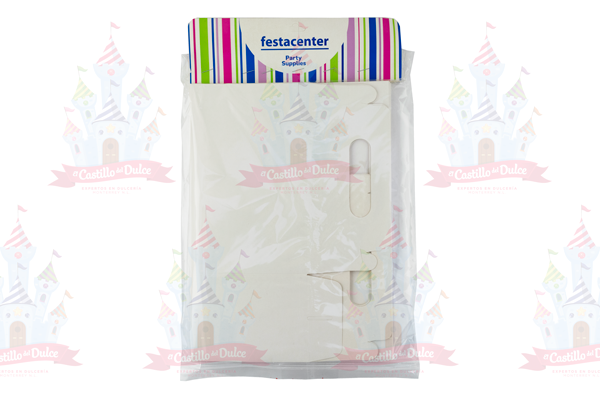 CAJA P/DULCES JUMBO BLANCO 25/10 PZ FESTACENTER