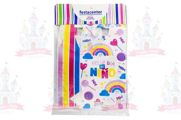 CAJA P/DULCES DIA DEL NIÑO ARCOIRIS 25/6 PZ FESTACENTER