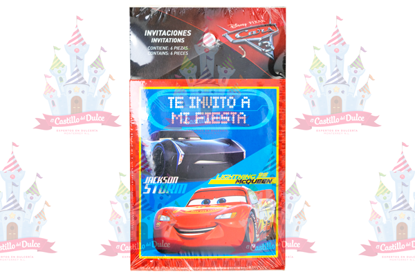 INVITACION CARS 3 24/6 PZA GRANMARK