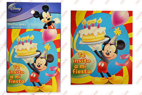 INVITACION MICKEY 24/6 PZA GRANMARK