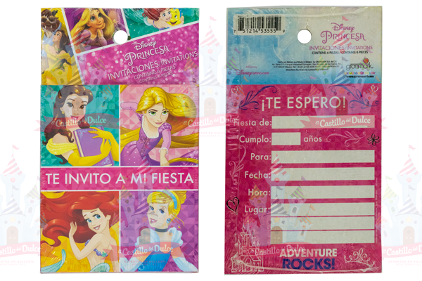 INVITACION PRINCESAS 24/6 PZAS GRANMARK