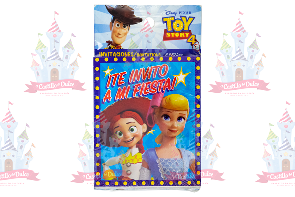 INVITACION TOY STORY 4 NIÑA 24/6 PZ GRANMA