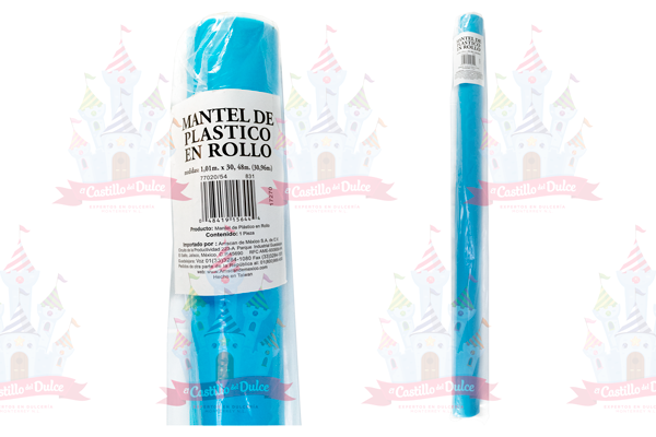 MANTEL ROLLO AZUL CARIBE 6/1/PZA. AMSCAN