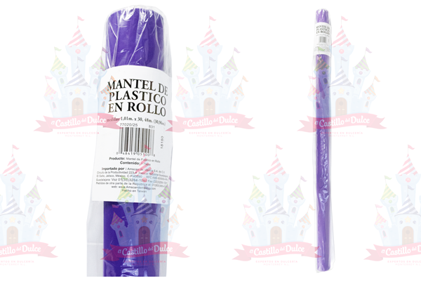 MANTEL ROLLO MORADO 6/1/PZA AMSCAN