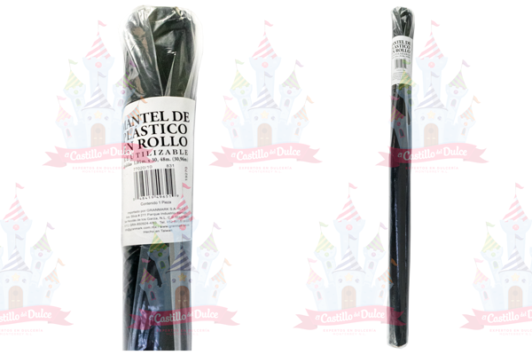 MANTEL ROLLO NEGRO 6/1/PZA. AMSCAN