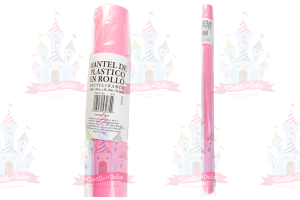 MANTEL ROLLO ROSA BEBE 6/1/PZA. AMSCAN