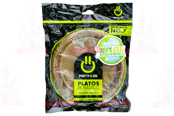 PLATO #7 DORADO 12/20 PZA FAB. SELECTAS