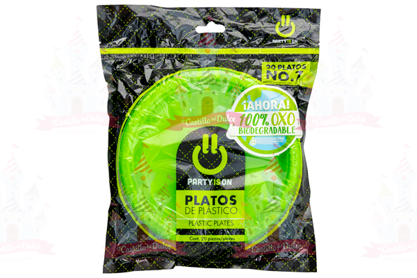 PLATO #7 VERDE KIWI 12/20 PZA FAB. SELECTAS