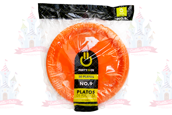 PLATO #9 NARANJA 12/20 PZA FAB. SELECTAS