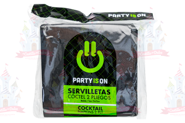 SERV. COCTEL NEGRO 12/50 FAB. SELECTA