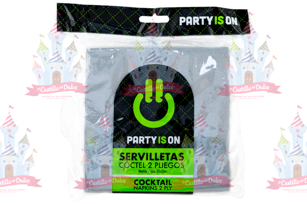 SERV. COCTEL PLATEADO 12/50 FAB. SELECTA