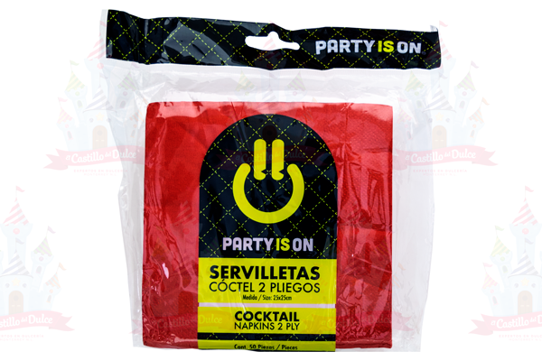 SERV. COCTEL ROJO 12/50 FAB. SELECTA