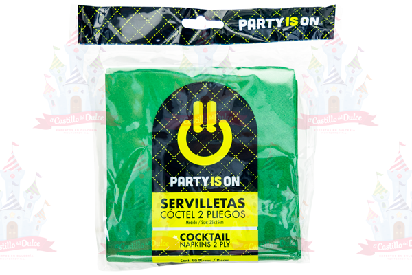 SERV. COCTEL VERDE BANDERA 12/50 FAB. SELECTA