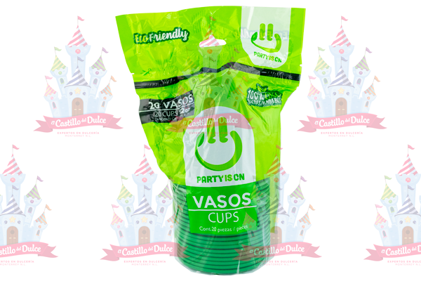 VASO #12 VERDE BANDERA 12/20 PZA FAB. SELECTAS