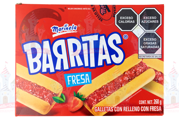 BARRITAS FRESA 16/4/2 PZS. (268 GRS) MARINELA