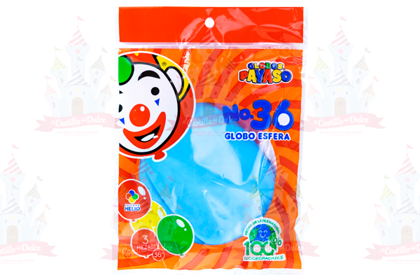 GLOBO ESFERA P-36 COLORES 10/3 PZA FAB SELEC