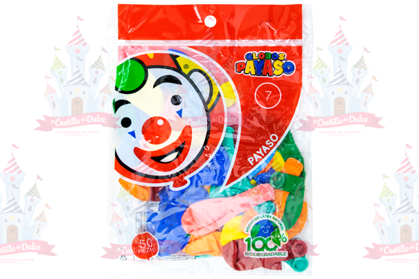 GLOBO PAYASO #7 100/50 PZS