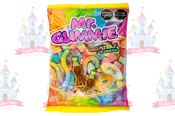 MR GUMMIE GOMA CUBO NEON 12/1 KG