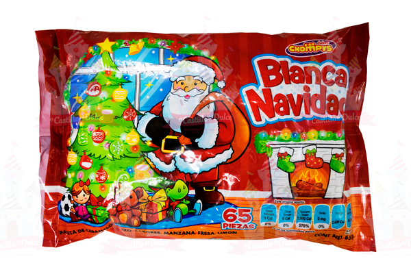 PALETA BLANCA NAVIDAD 16/65 PZA CHOMPYS