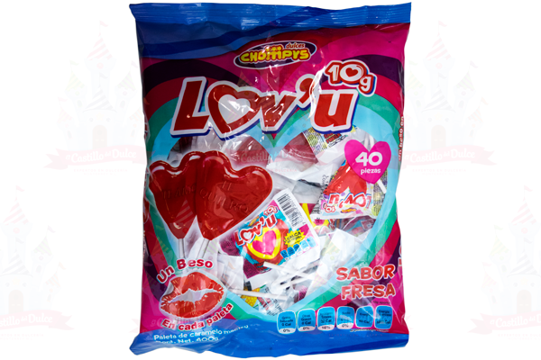 PALETA LOVU FRESA 24/40/14 GRS CHOMPYS