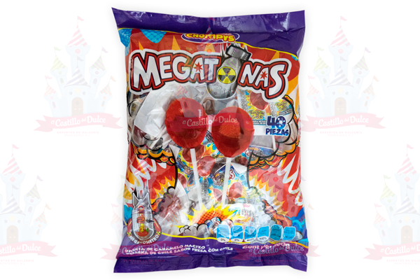 PALETA MEGATONAS FRESA C/CHILE 24/40 CHOMPYS