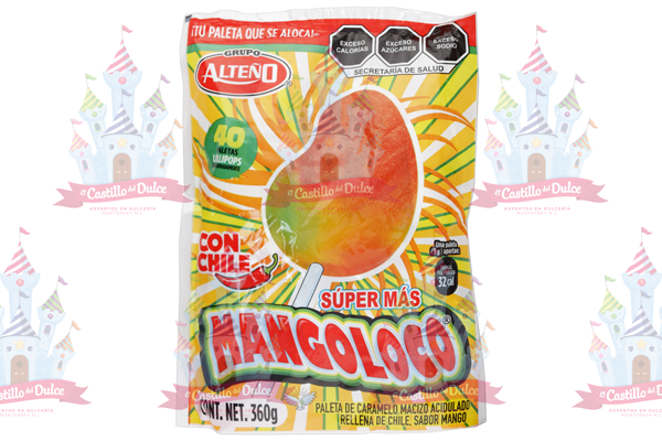 PALETA SUPER MAS MANGO LOCO 32/40 PZ ALTEÑO