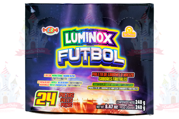 PALETA LUMINOX FUTBOL 12/24 PZAS DELICIAS