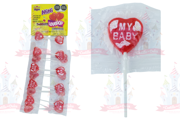 PALETA MINI LOVE POP TIRA 40/20 PZS. FRADI